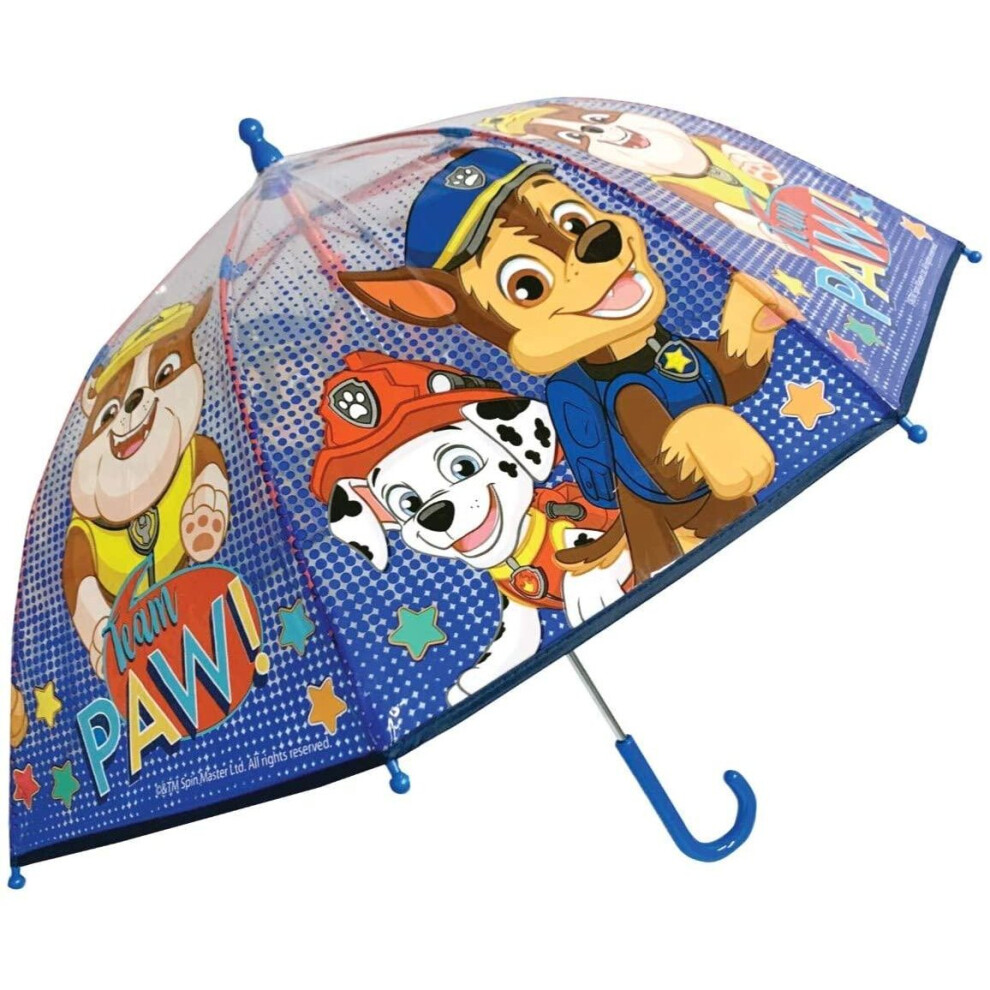 Paw Patrol Chase Rubble Marshall Childrens Umbrella