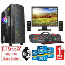 Fast Gaming PC Bundle+speakers-i5 16GB RAM 1TB GTX1050TI 4GB BLACK DIAMOND - Refurbished