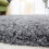 Shag Grey Accent Rug Non-Slip 68 x 114cm Supersoft Polyester 4