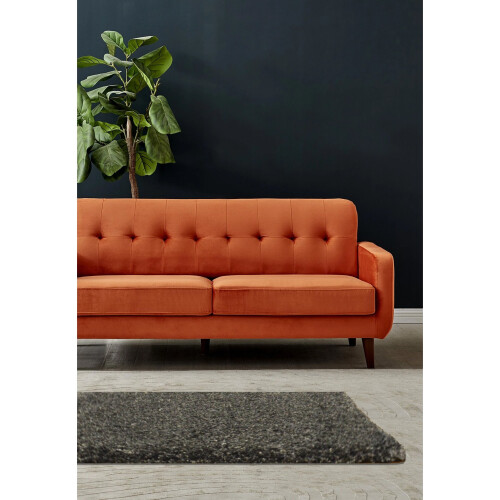 Shag Grey Accent Rug Non-Slip 68 x 114cm Supersoft Polyester