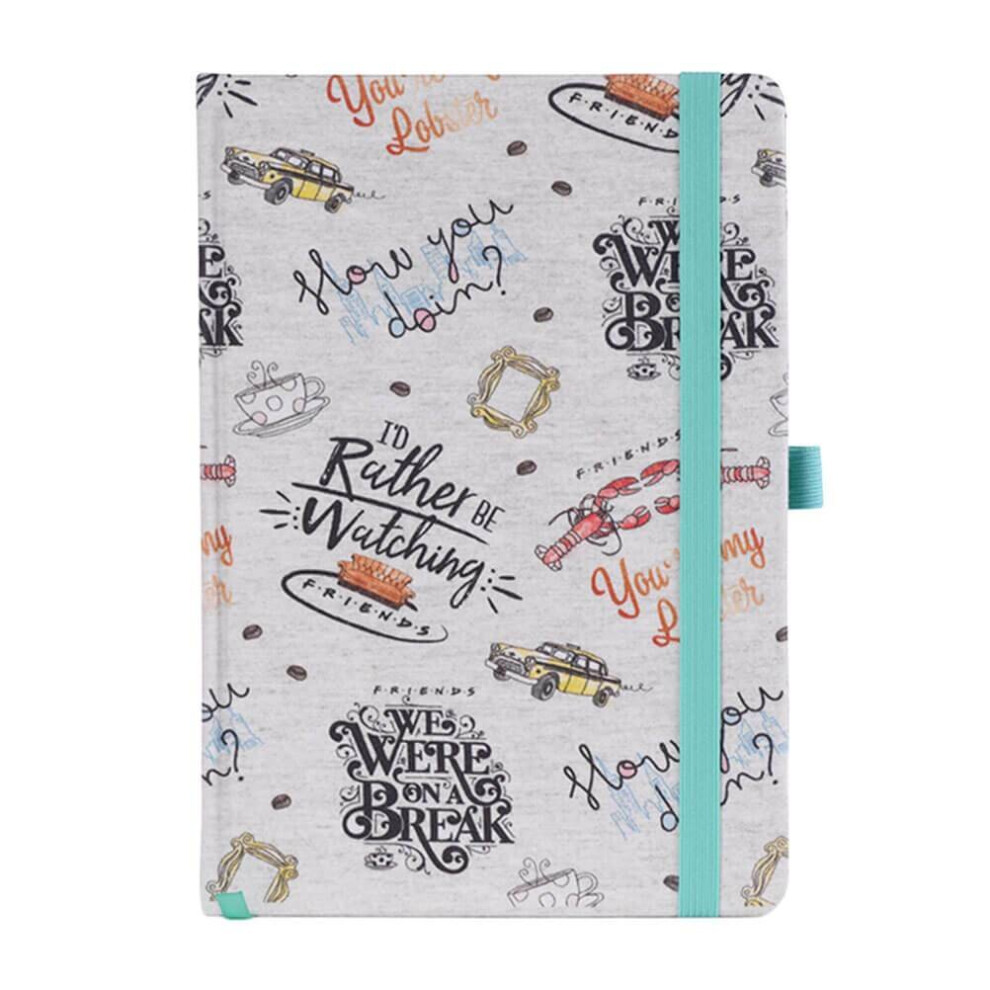 Friends Quotes Premium A5 Notebook Grey