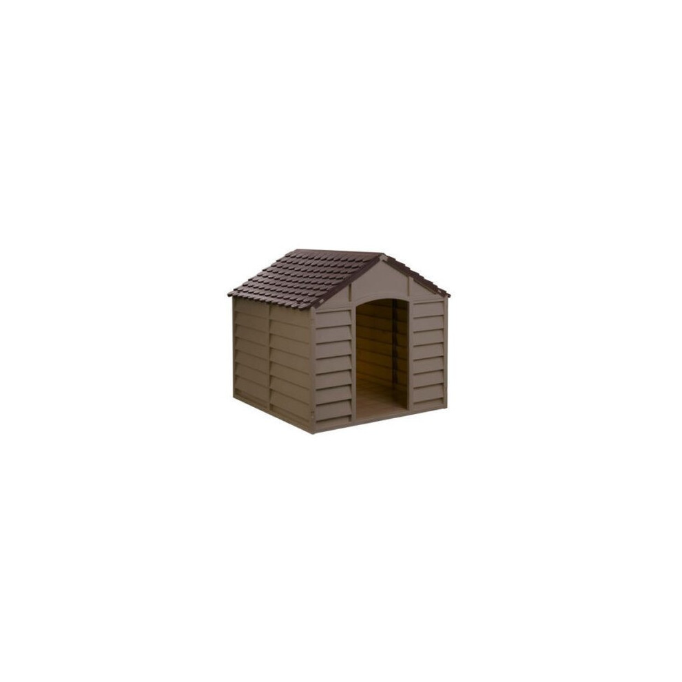 (Mocha, 72cm x 71.5cm x 68cm) Plastic Dog Kennel