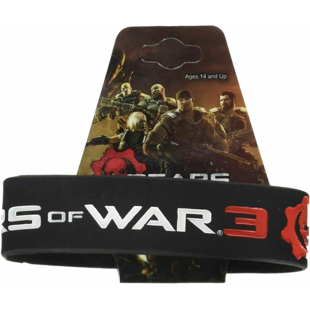 NECA Gears of War 3 Logo Thick Rubber Bracelet - Video Game Exclusive