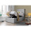 Bedmaster Candice Grey Fabric Ottoman Storage Bed Single 1