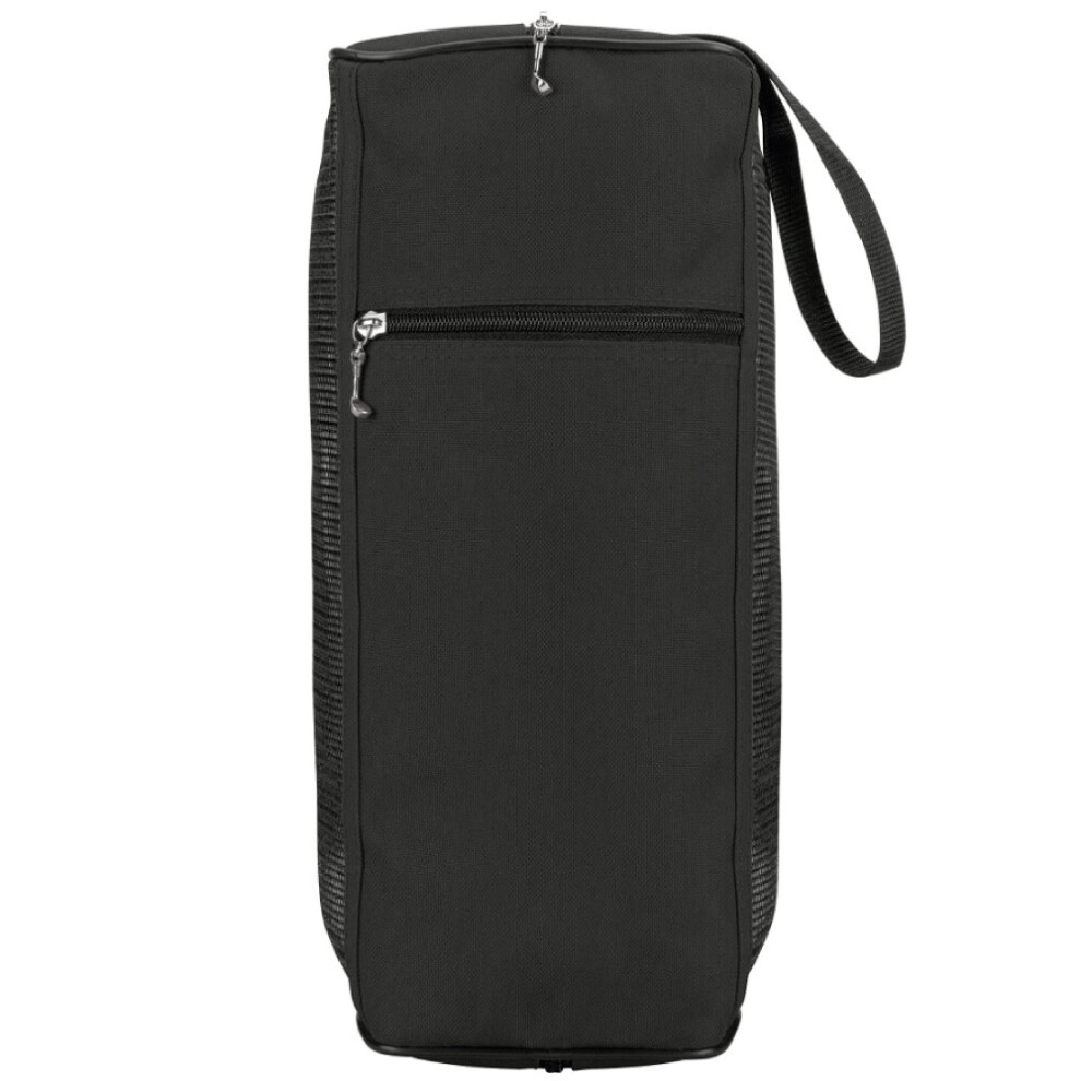 (Black) Golf Shoe Boot Bag Mesh Vented Club Zipper Details