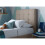 Bedmaster Candice Oatmeal Fabric Ottoman Storage Bed Single 3