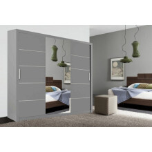 (Grey, 250 cm) Modern bedroom Sliding Wardrobe 2/3 Sliding Doors