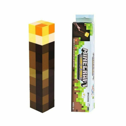 MINECRAFT Torch Light Hand Held Wall Mount Kids Night Lamp Gift on OnBuy