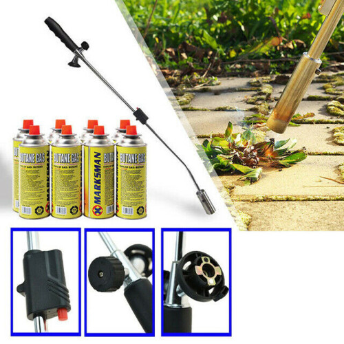 (WEED WAND + 8 CANISTERS) WEED BURNER KILLER WAND BUTANE GAS BLOWTORCH