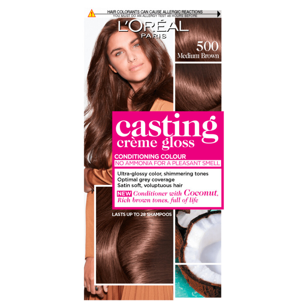 New L’oréal Paris L'oreal Paris Casting Creme Gloss 500 Medium Hair Dye Brown