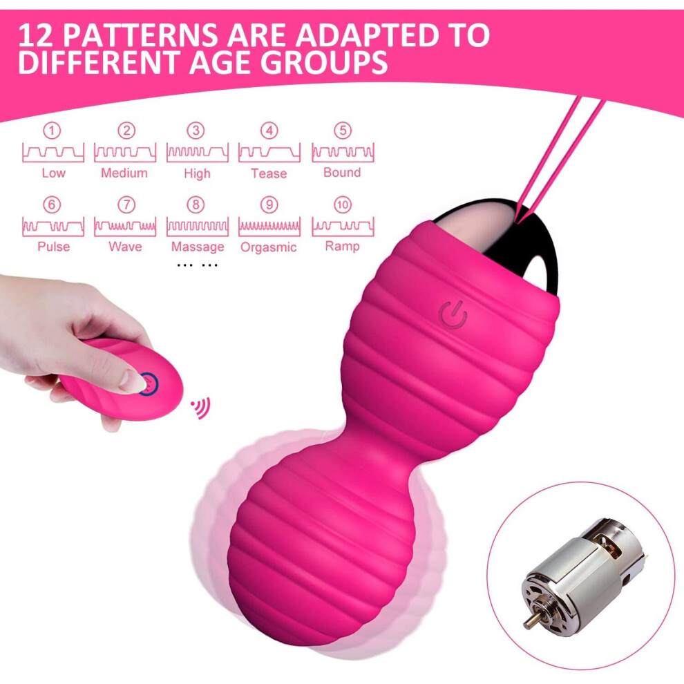 Etruston Black Kegel Exercise Balls Weights, Weighted Ben Wireless Remote For Women