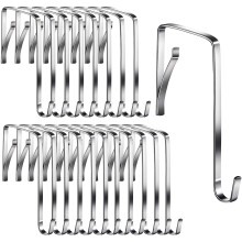 Adjustable Over The Door Hook, Stainless Steel Door Hanger Hanging Door Hooks Over The Door Metal Hook Cabinet Door Single Hooks for Hats, C