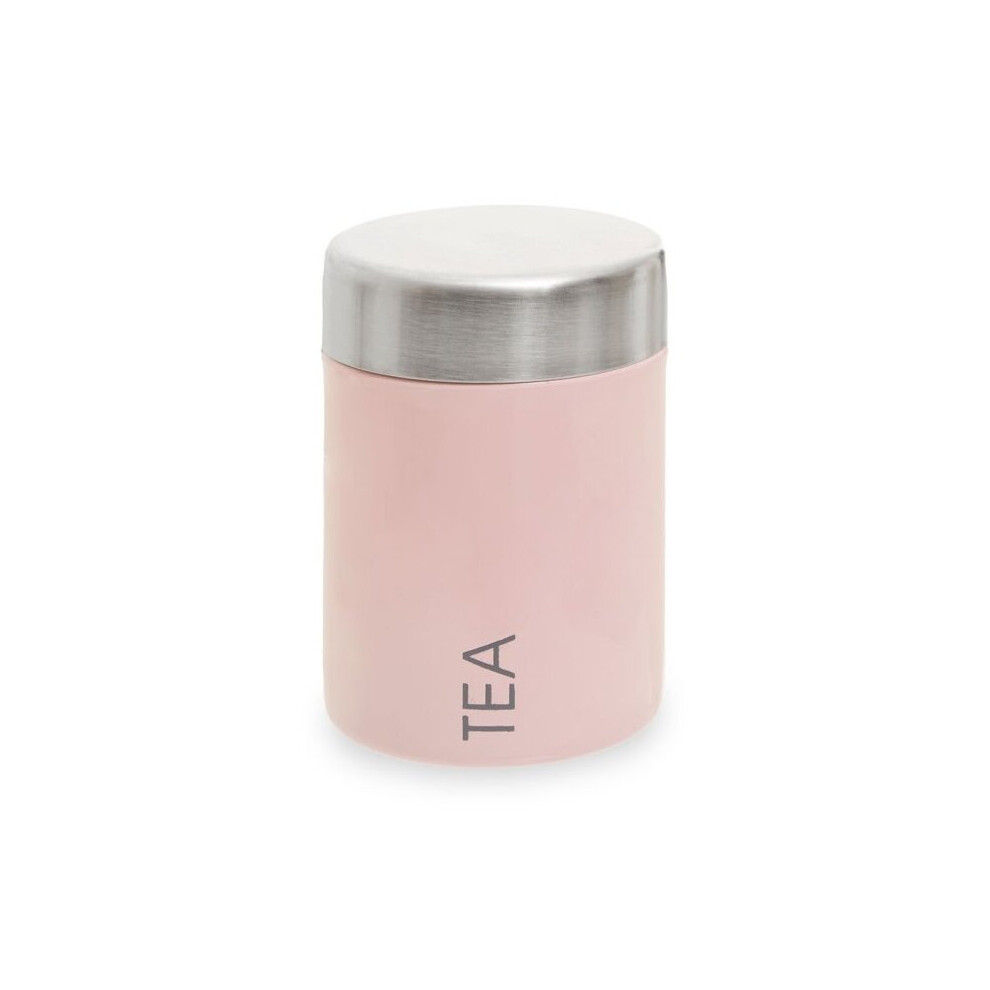 Premier Housewares Liberty Tea Canister Enamel Finish Pink