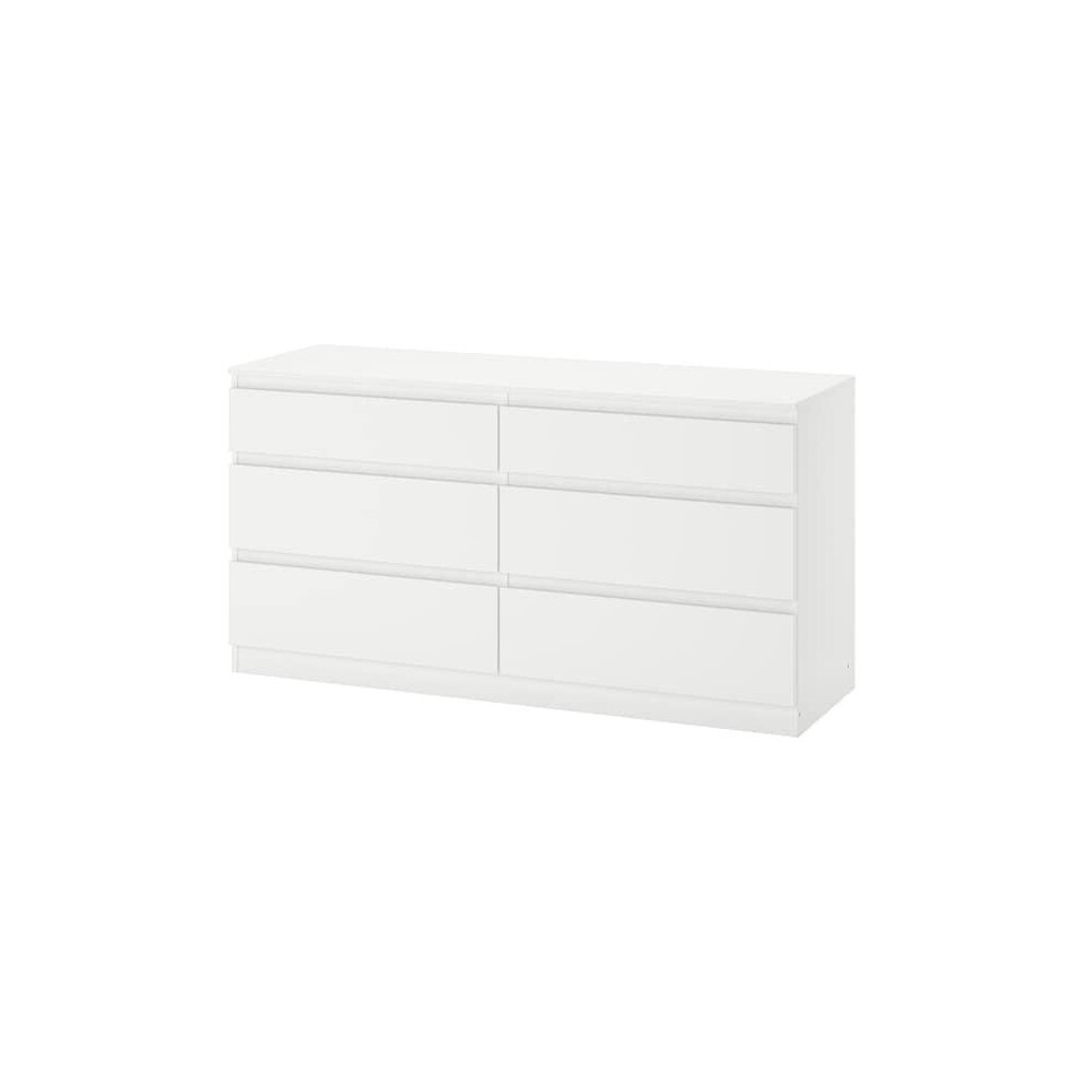 Ikea kullen 6 clearance drawer dresser white