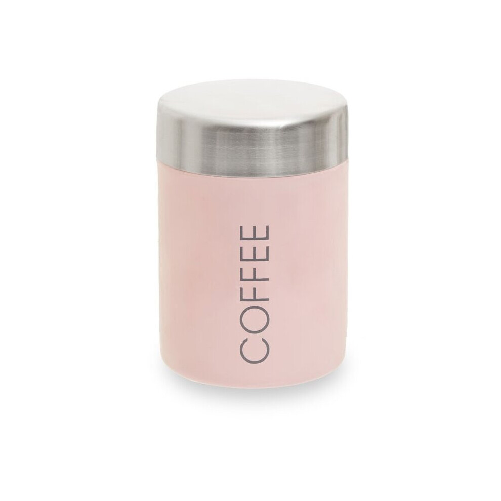 Premier Housewares Liberty Coffee Canister Enamel Finish Pink