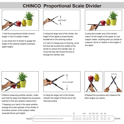 10 Inches Proportional Scale Divider Drawing Tool for Artists (1 Set) 1