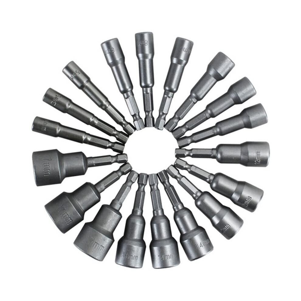 6-19Mm Magnetic Nut Setter Driver Drill Bit Set 1/4 Inch Hex Shank Quick Change Metric Nut Driver Set - 10Pcs 3359144417739