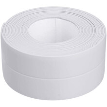 Fodlon White Waterproof Tape 3.2m x 3.8cm - Self-Adhesive PVC Sealant Strip for Bath, Shower, Window & Wall Gaps