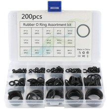 200PCS O-Ring Gasket kit Rubber Washer Seals Assortment Set Electrical Gasket Ring for Plumbing Washer Seal & Auto Quick Repair