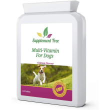 Daily Multivitamins for Dogs 120 Chewable Chicken Flavour Tablets | 24 Essential Vitamins & Minerals | Support Healthy Heart Brain Hips Join