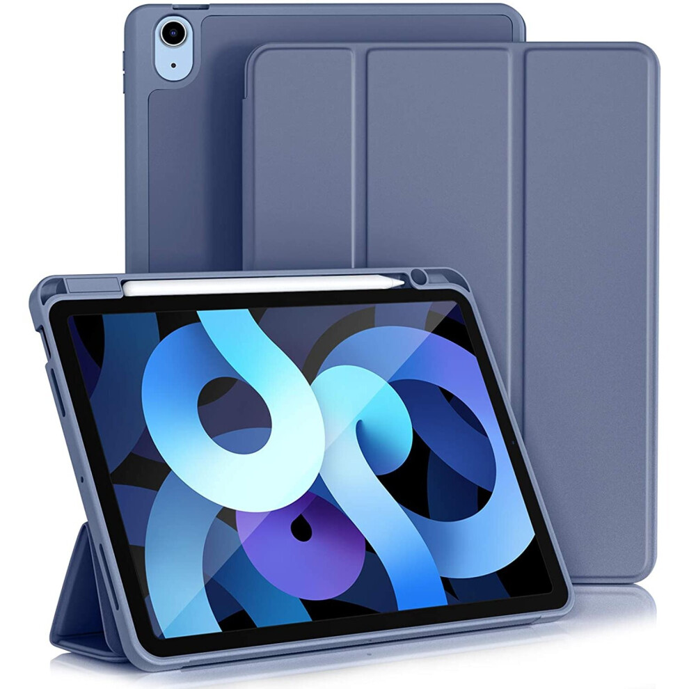 Vobafe Case for iPad 10.9 Inch Case (Air 4th Generation 2020 Case), Trifold Stand Protective Case Cover with Pencil Holder for iPad Air 10.9