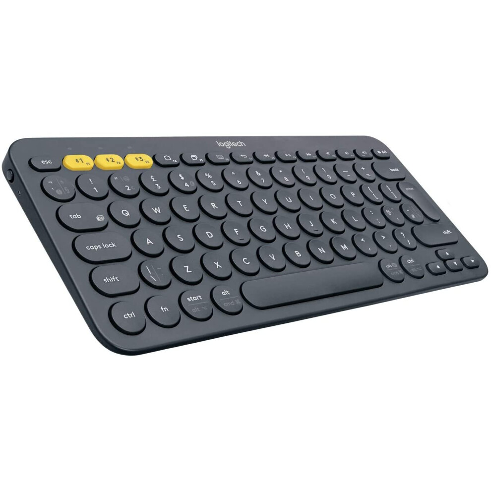New Logitech K380 Wireless Multi-Device Keyboard, Qwerty Spanish Layout - Black