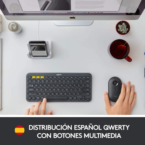 Logitech Logitech K380 Wireless Multi-Device Keyboard, QWERTY Spanish Layout - Black 1