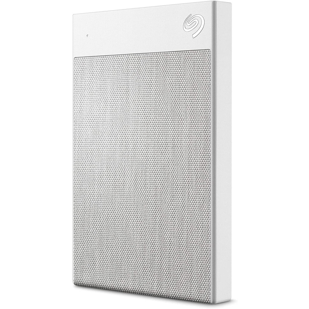 Seagate Ultra Touch HDD, 2 TB, USB-C + USB 3.0 Portable External Hard Drive, White, 4 mo Adobe Creative Cloud Photography Plan and Two-yr Re
