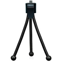 Rexiaoo Adjustable Mini Webcam Stand - Lightweight Desktop Tripod with 360-degree Rotating Head, 1/4 inch Thread for Webcams & Cameras