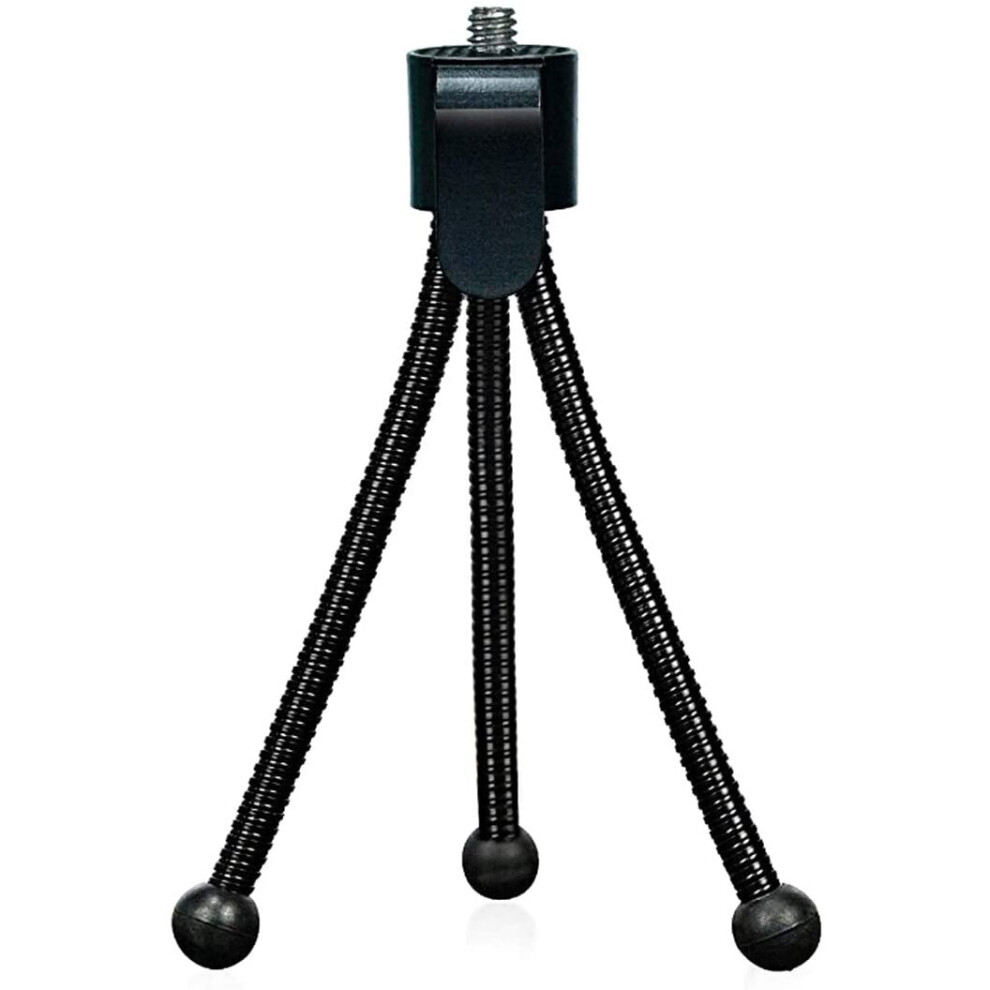 Rexiaoo Adjustable Mini Webcam Stand - Lightweight Desktop Tripod With 360-Degree Rotating Head, 1/4 Inch Thread For Webcams & Cameras 3359145380667
