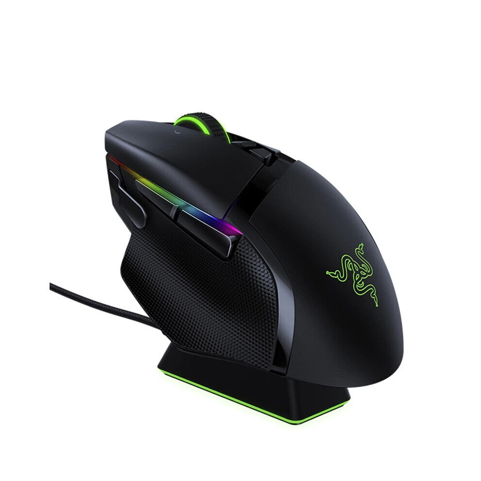 Razer Basilisk Ultimate Edition wireless gaming mouse with charging dock