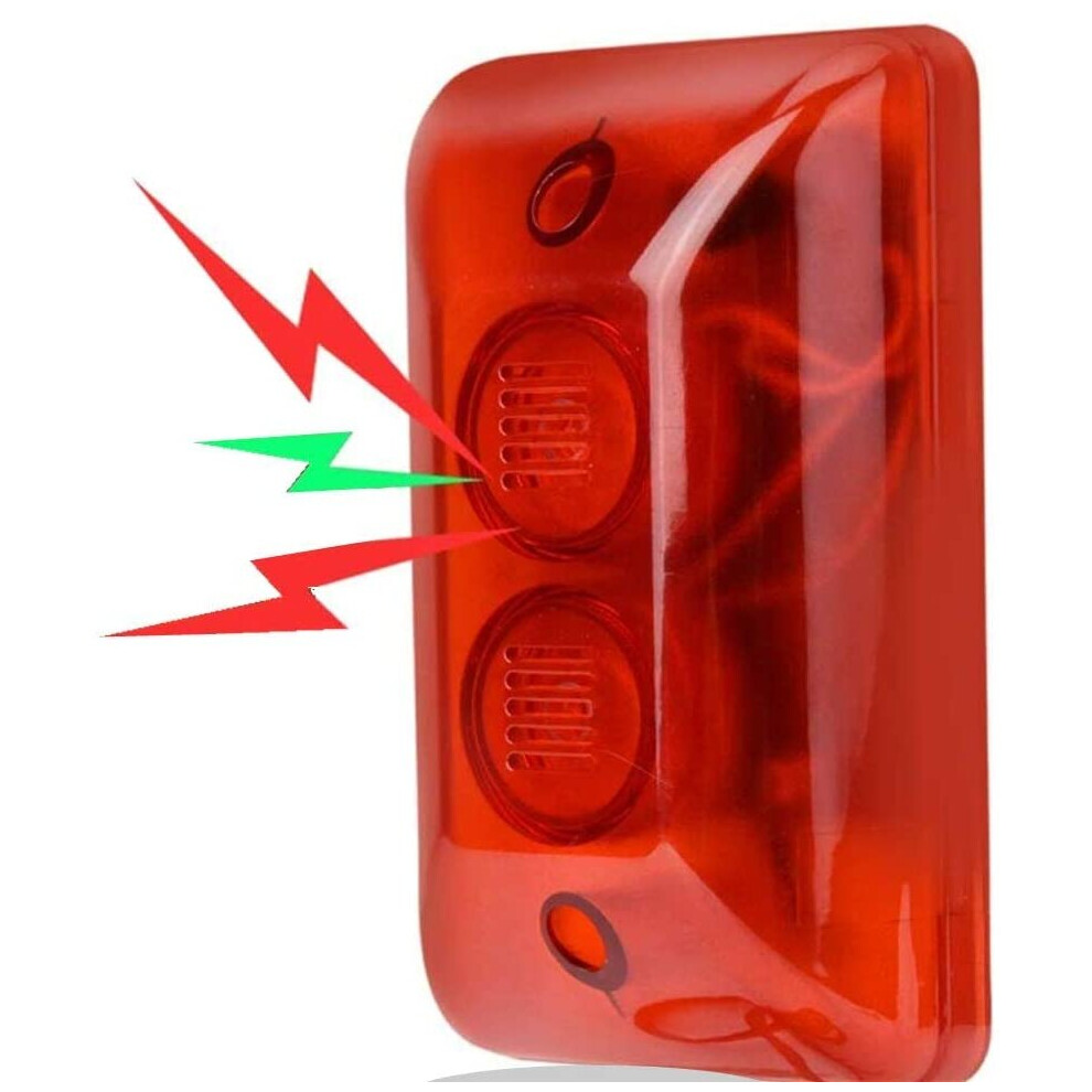 12V Wired Alarm Strobe Siren Sound Siren Flashing Light Emergency Caution Warning Light Security Alarm System