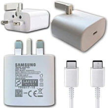 Samsung Galaxy S21 Plus/Note 20 Ultra 5G Original 25W Fast Charging Type C to Type C Mobile Phone Mains Plug/Wall Charger, Genuine Charger C