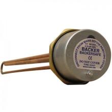 Backer 14" Immersion Water Heater with Thermostat & Safety Cut Out 3kW Copper Element