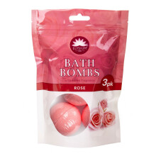 Elysium Spa Pack Of 3 Bath Bombs ~ Rose