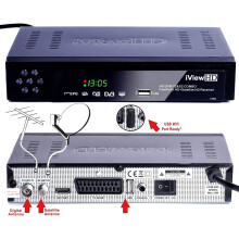 FULL HD COMBO Freeview HD + Satellite Receiver for FreeSat & Sky Dish - Twin Tuner, USB Recording to USB Stick, HDMI, Media Player, No Monthly Fees