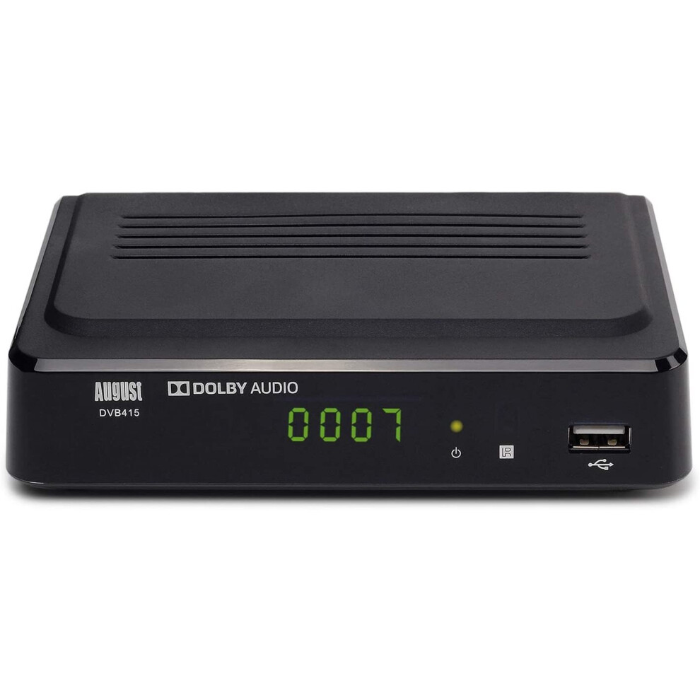 Freeview Set Top Box Recorder - August DVB415 - 1080P Freeview HD Recorder HDMI and Scart Set-Top Box Receiver Digital TV Receiver with Mult