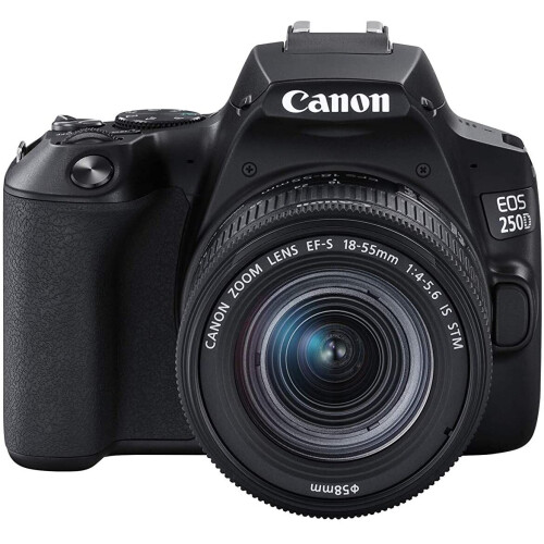 Canon EOS 250D + Canon EF-S 18-55mm f/4-5.6 IS STM-objektiv - Svart