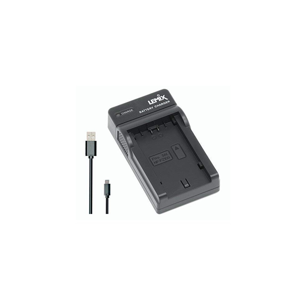 Lemix (FZ100) Ultra Slim USB Charger compatible with Sony NP-FZ100 Battery & listed SONY Alpha Series models