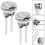 Universal Dual Flush Push Button Replacement Toilet Cistern Flush Water Saving 6
