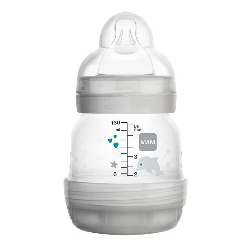 MAM MAM Easy Start Anti-Colic Baby Bottle 130ml - Grey