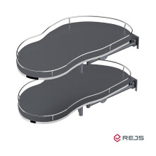 (1000, left) Corner optima SILVA - kidney 900mm, 1000mm