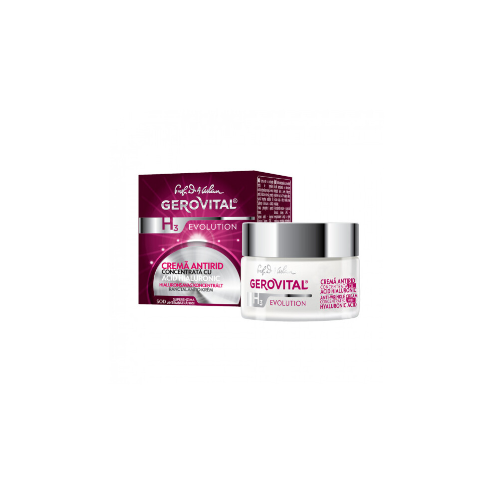 Anti-wrinkle cream with Hyaluronic Acid, 3% Gerovital H3 Evolution