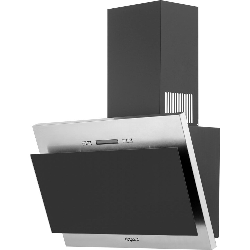 Hotpoint PHVP6.4FALK/1 60 cm Angled Chimney Cooker Hood - Black