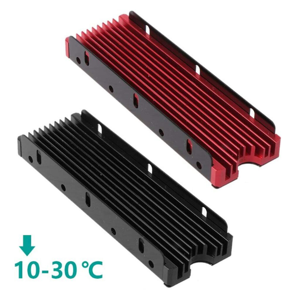 QIVYNSRY M.2 heatsink 2280 SSD DoubleSided Heat Sink with Thermal Silicone pad for PCIE NVME M