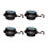Solarize Set of 4 Gutter Fence Lights Black 1