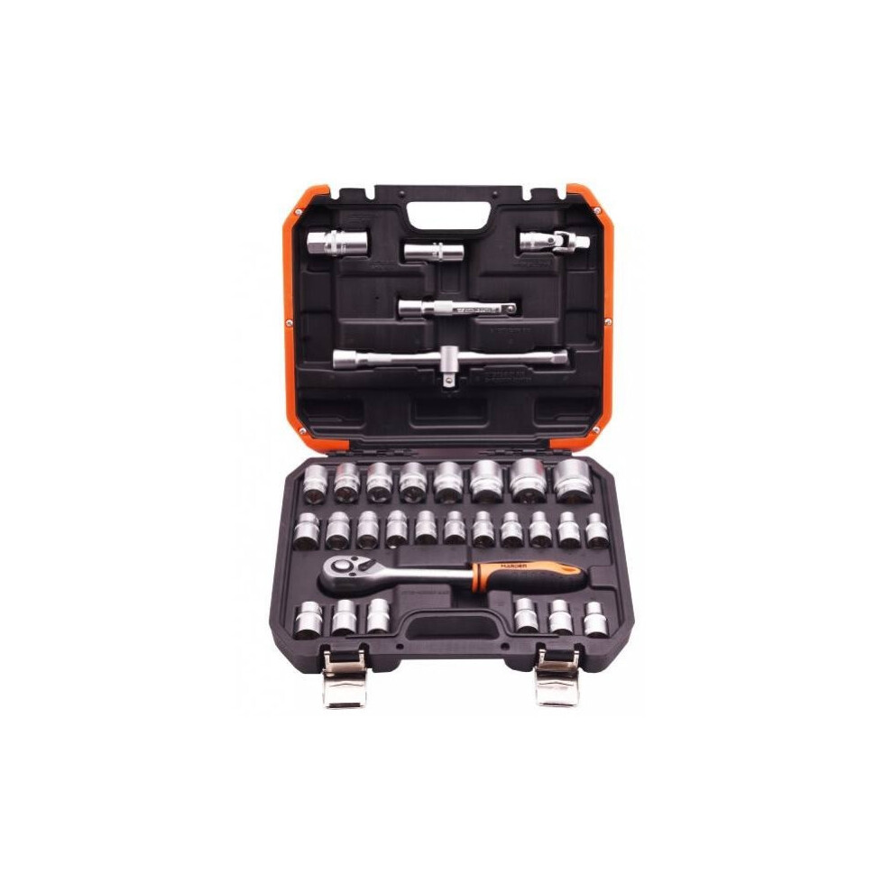 Harden 510432 Ratchet Socket Set 32Pcs, 1/2" Drive, Reversible Ratchet 6959820847699