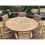 Teak Round Table 150cm 6 stacking chairs 1