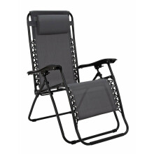 Home Zero Gravity Metal Sun Lounger - Grey