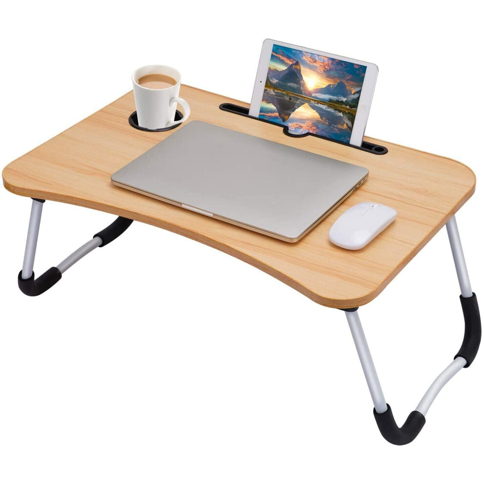 (Beechwood Laptop Bed Tray, Foldable Laptop Stand, Small Dormitory Table, Breakfast Serving Bed Tray,) Laptop Bed Tray, Foldable Laptop Stand Black 5053380259266